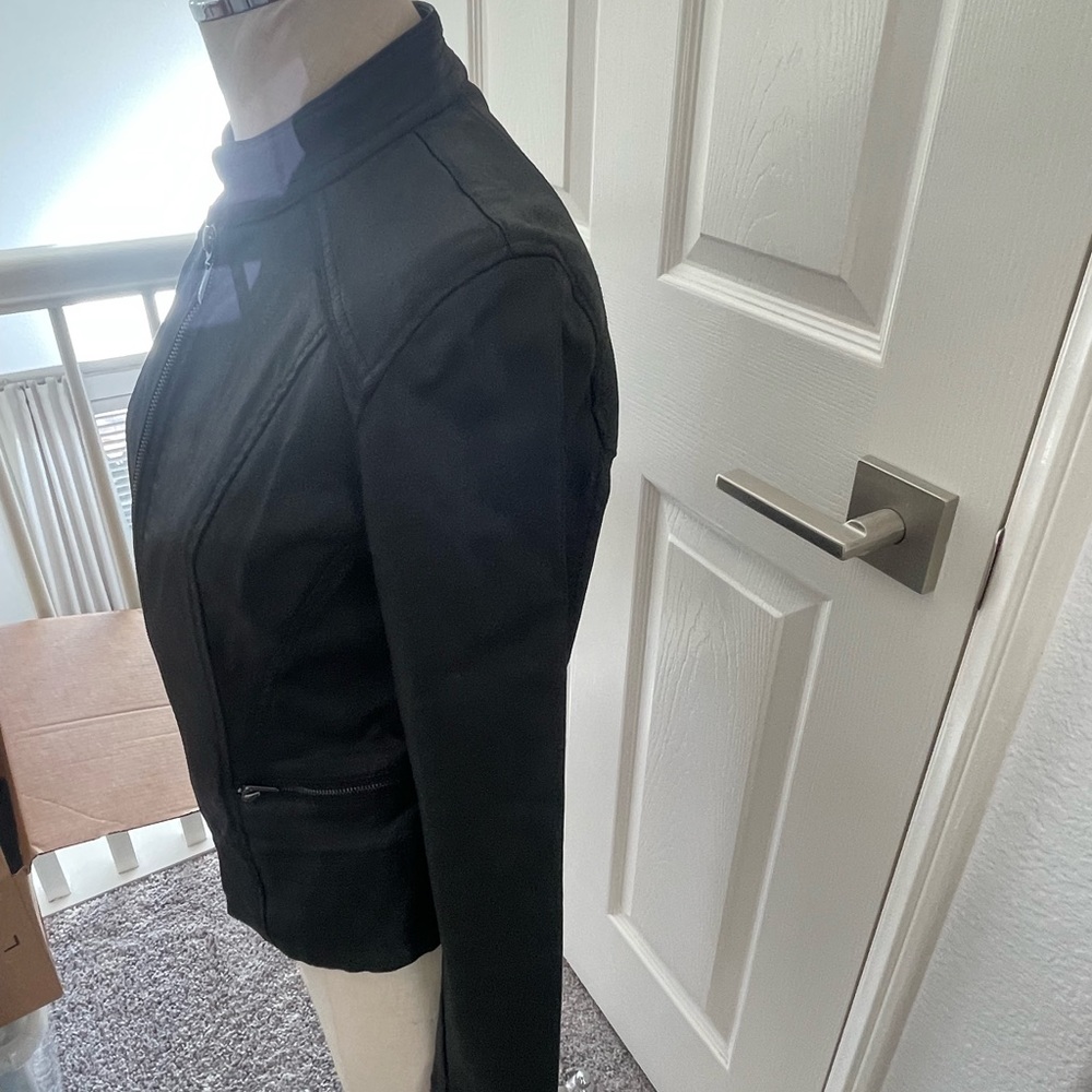 Black denim jacket like new WHBM